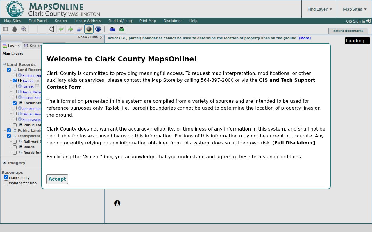Camas neighbors parcel view in Clark County MapsOnline