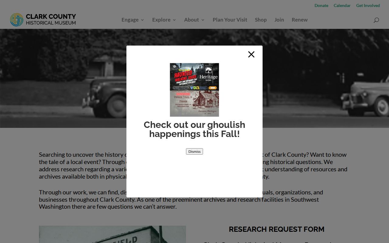 Camas previous residents research service at Clark County Historical Museum